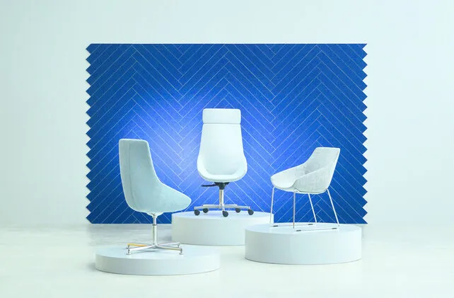 Vergaderstoel Jay met wieltjes en hoge rug