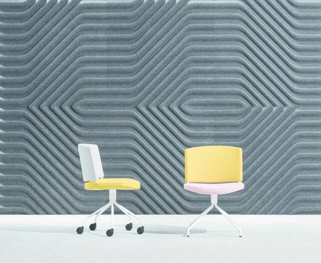 Vergaderstoel Kurvi met wieltjes