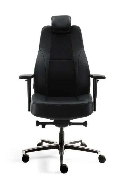 24 uurs bureaustoel half leder