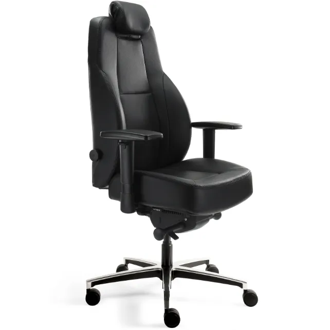 24 uurs bureaustoel leder