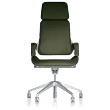 Silver bureaudraaistoel hoge rug