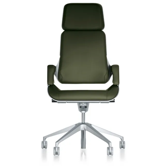 Silver bureaudraaistoel hoge rug