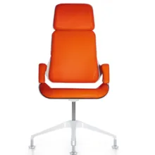 Silver  conferentiefauteuil hoge rug