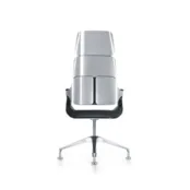 Silver  conferentiefauteuil hoge rug