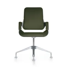 Silver conferentiestoel medium hoge rug