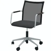 Vergaderstoel Carlo netbespanning verrijdbaar