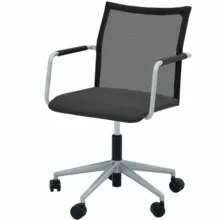 Vergaderstoel Carlo netbespanning verrijdbaar