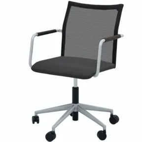 Vergaderstoel Carlo netbespanning verrijdbaar