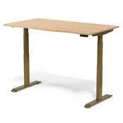 Elektrisch zit-sta bureau Solido massief Eiken