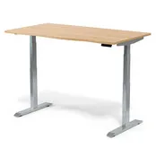 Elektrisch zit-sta bureau Solido massief Eiken