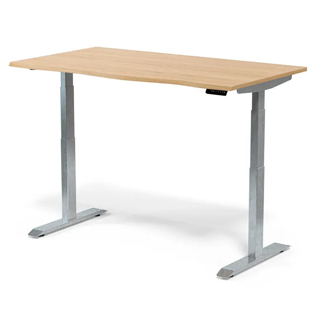 Elektrisch zit-sta bureau Solido massief Eiken