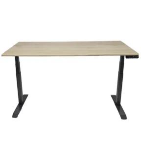 Elektrisch zit-sta bureau Solido massief Eiken