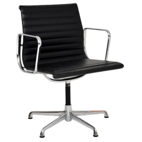 ICF Eames EA 108 Aluminium Chair Leder