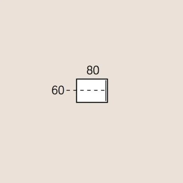 Aanbouwtafel Double-T 60x80cm