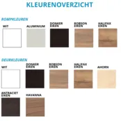 Draaideurkast Florence 200x90x42cm half open Draaideurkast Florence 200x90x42cm half open