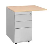 Ladeblok met 4 laden + aanbouwblad