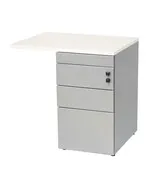 Ladeblok met 4 laden + aanbouwblad