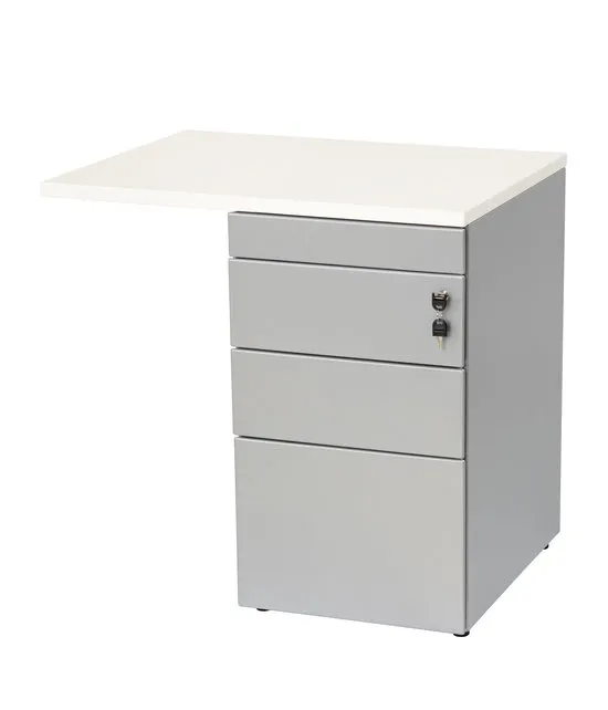 Ladeblok met 4 laden + aanbouwblad