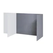 Akoestische scheidingswand  U-opstelling hoog koppelpaneel