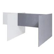 Akoestische scheidingswand  H-opstelling laag koppelpaneel