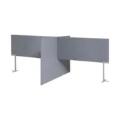 Akoestische scheidingswand X-opstelling laag