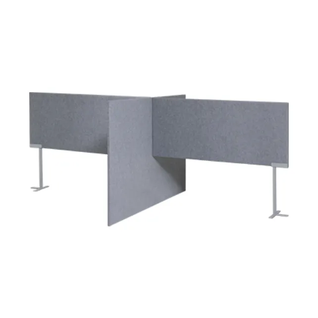 Akoestische scheidingswand X-opstelling laag