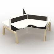 Markant Max Hybrid wing werkplek 3 persoons