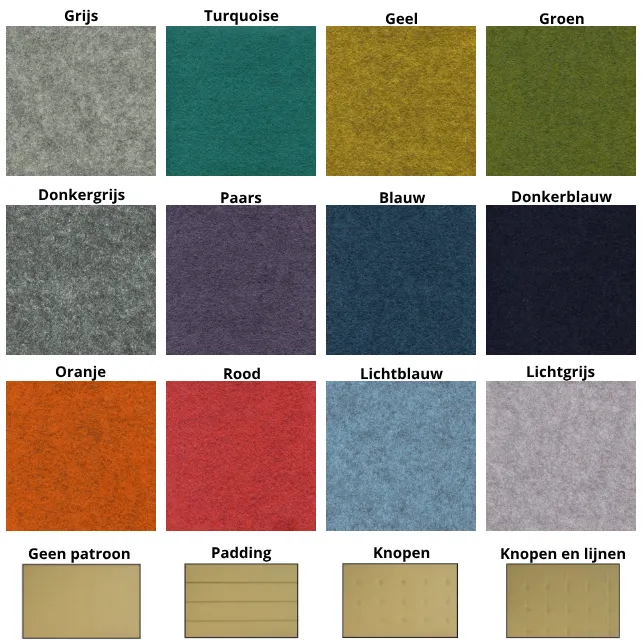 Akoestische scheidingswand  H-opstelling hoog