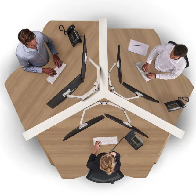 Markant Max Hybrid wing werkplek 3 persoons