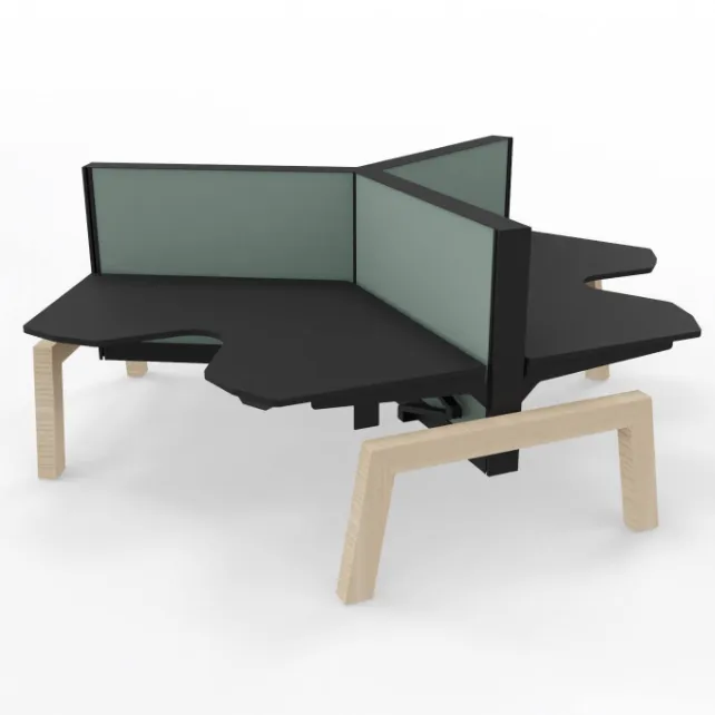 Markant Max Hybrid wing werkplek 3 persoons