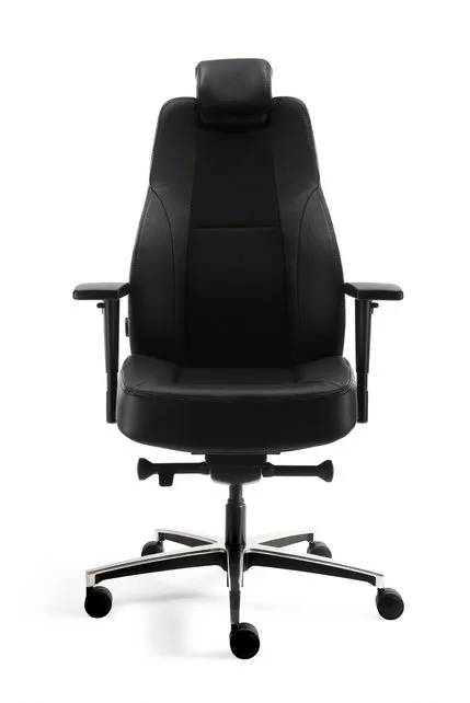 24 uurs bureaustoel half leder