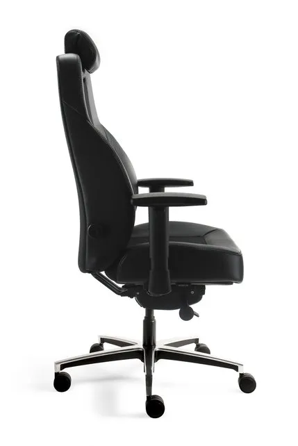 24 uurs bureaustoel half leder