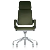 Silver bureaudraaistoel hoge rug