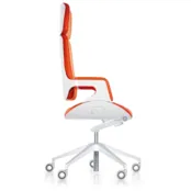 Silver bureaudraaistoel hoge rug