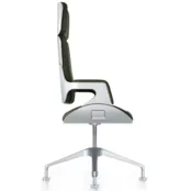 Silver  conferentiefauteuil hoge rug