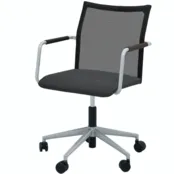 Vergaderstoel Carlo netbespanning verrijdbaar