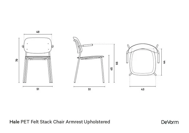 Hale vergaderstoel met armleuningen