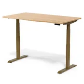 Elektrisch zit-sta bureau Solido massief Eiken