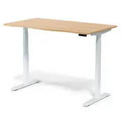 Elektrisch zit-sta bureau Solido massief Eiken