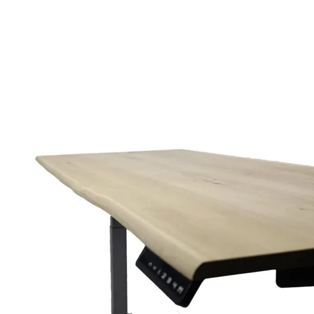 Elektrisch zit-sta bureau Solido massief Eiken