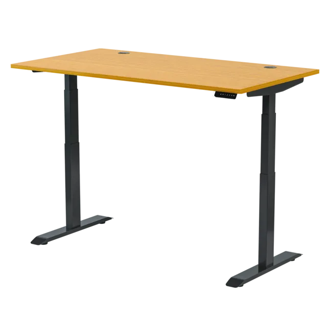 Elektrisch zit-sta bureau Solido Bamboe