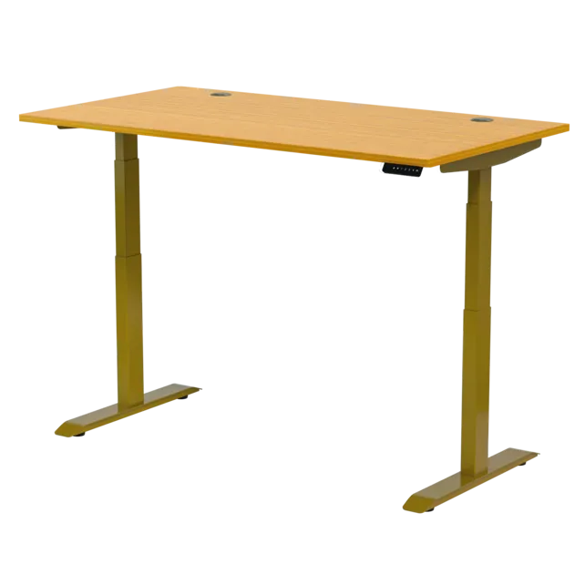 Elektrisch zit-sta bureau Solido Bamboe