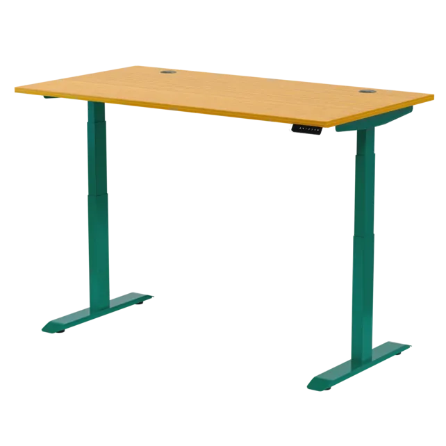 Elektrisch zit-sta bureau Solido Bamboe