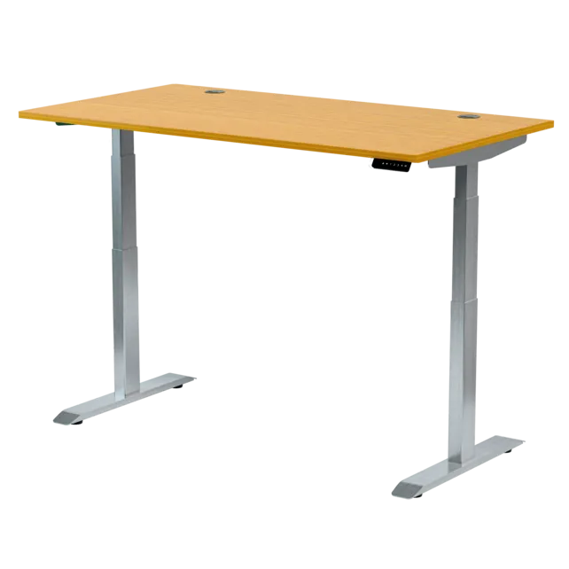 Elektrisch zit-sta bureau Solido Bamboe