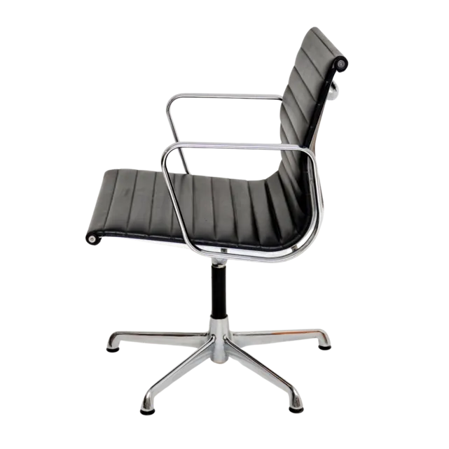 ICF Eames EA 108 Aluminium Chair Leder