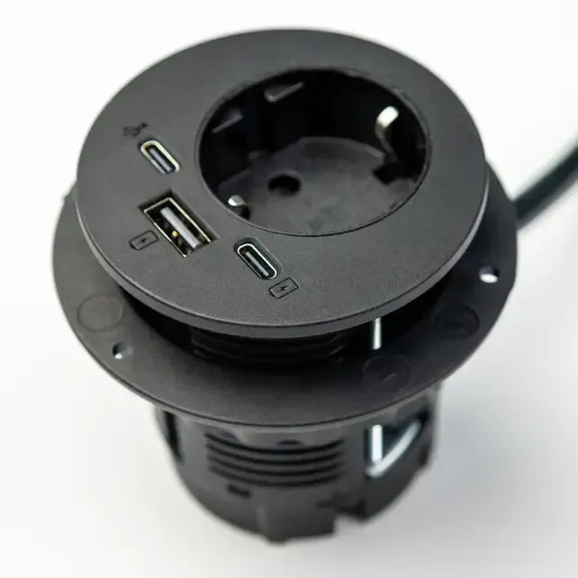 inbouw Power 230V + USB A+C charger en USB-C