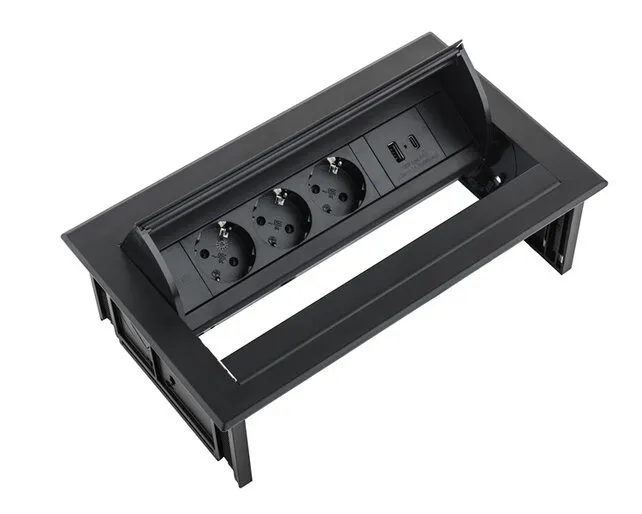 Power Desk 3x stroom + USB A+C charger Power Desk 3x stroom + USB A+C charger