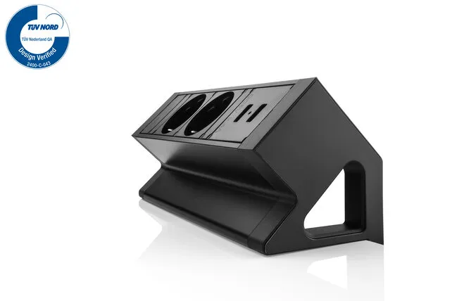 Power Desk Up 2x stroom + 2x USB charger