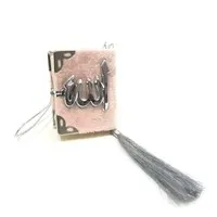 Fluwelen Koran voor auto Roze Zilver