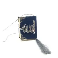 Fluwelen Koran voor auto Donkerblauw Zilver